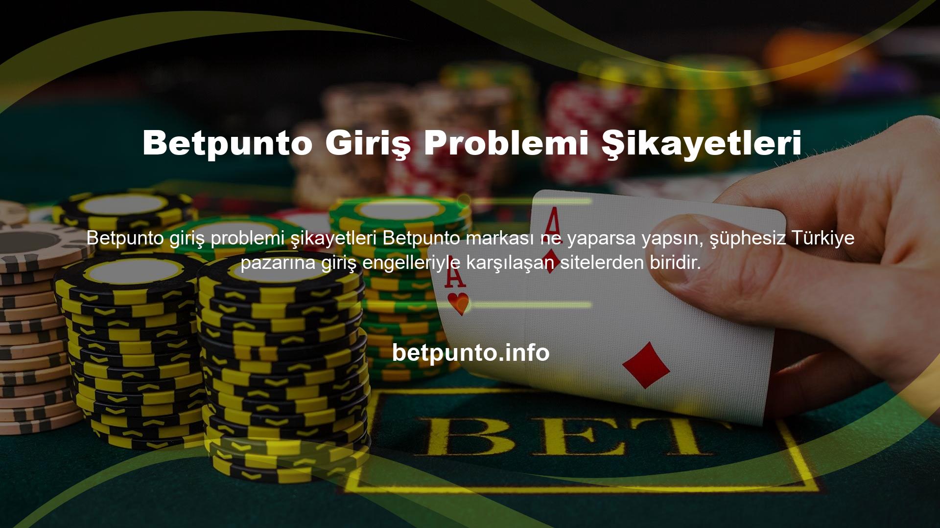 Betpunto, yabancı casino siteleriyle bağlantı sorunlarından şikayet ediyor