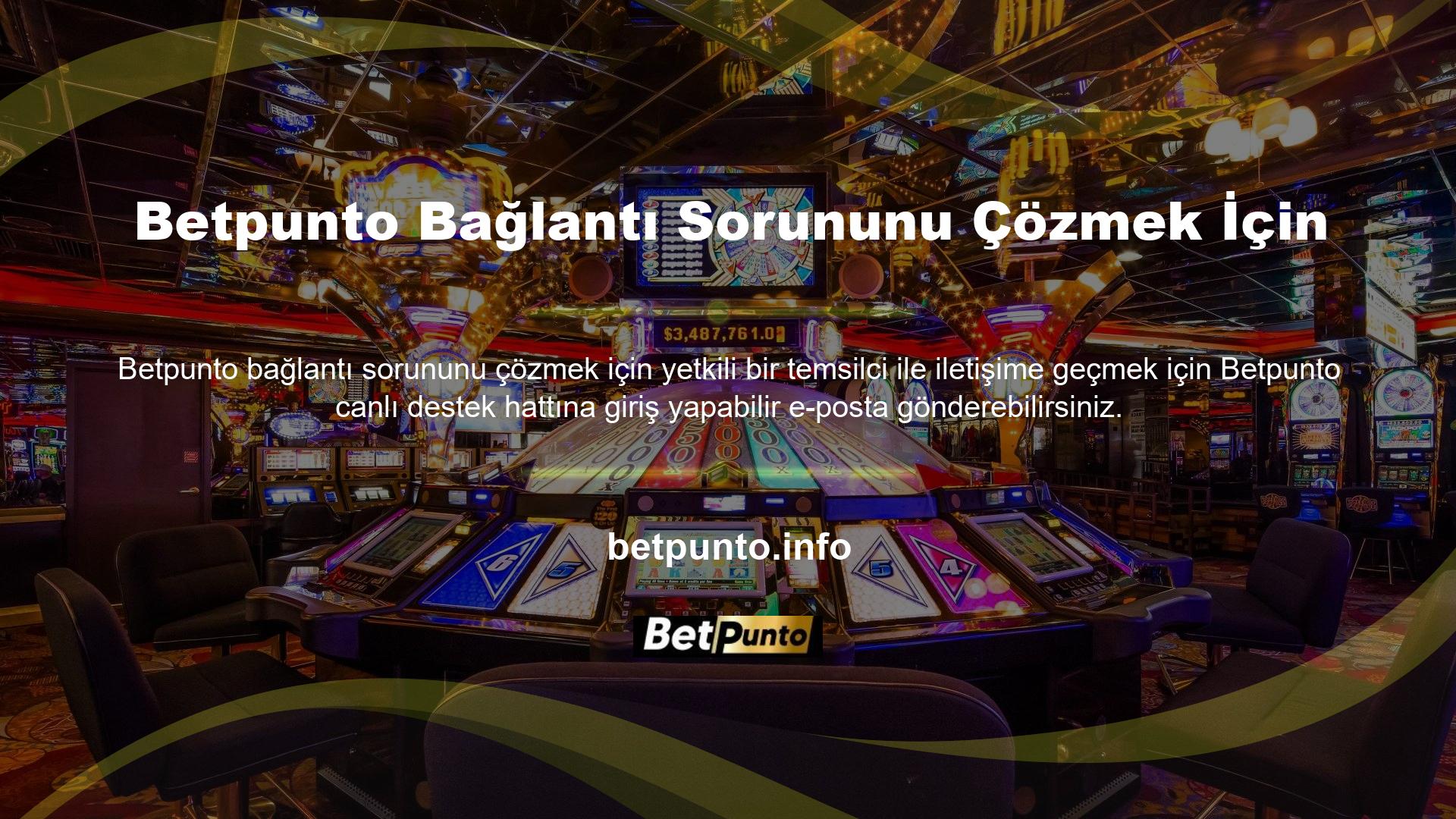 Betpunto, adresi değişen casino sitelerinden biridir ve Betpunto yeni giriş adresiyle çevrimiçi olduğu için giriş yapmakta sorun yaşayabilirsiniz