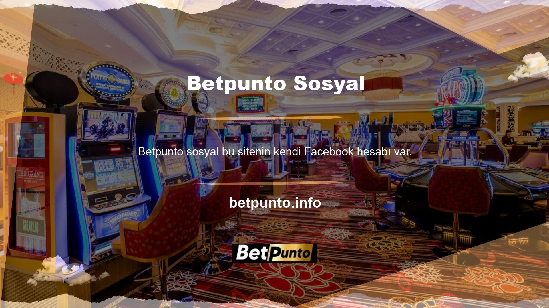Bu sitenin kendine ait Betpunto sosyal medya hesapları ve özgün bir Instagram hesabı bulunmaktadır
