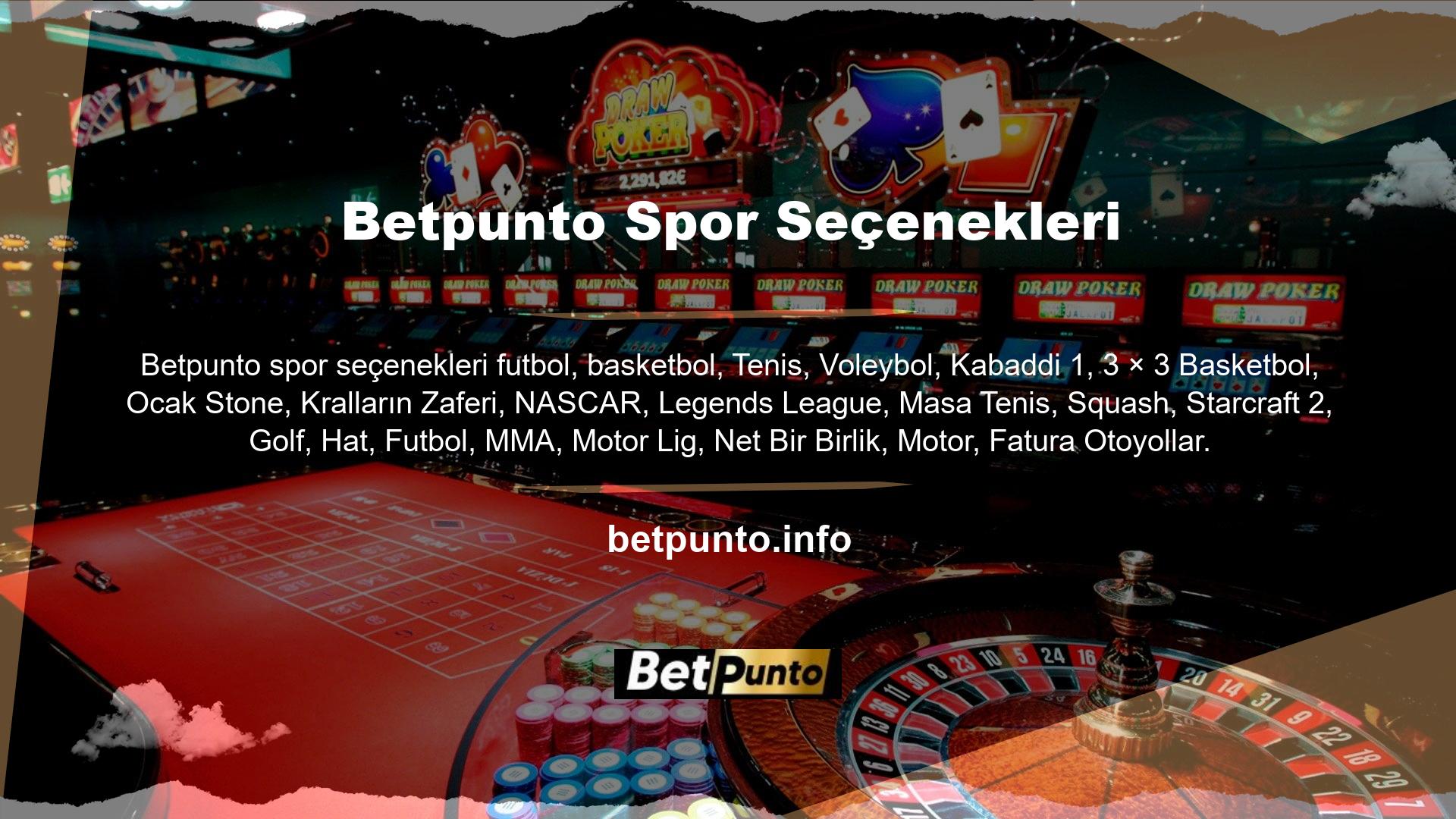 Badminton, Football, Golf, Handball," Hearthstone, Ireland Hockey, Kabaddi 1, Honor of Kings, 3 × 3 Basketball, "League of Legends, MMA, Motorcycle, Nascar, Netball, Oscar, Politics, Rall, Rugby Ligi You Rugby, Snooker, Propositions, Moto Speedway, Squash, Starcraft 2, masa tenisi, seri ve TV programları, su topu, ALP disiplini veya Amerikan futbol bahis seçenekleri